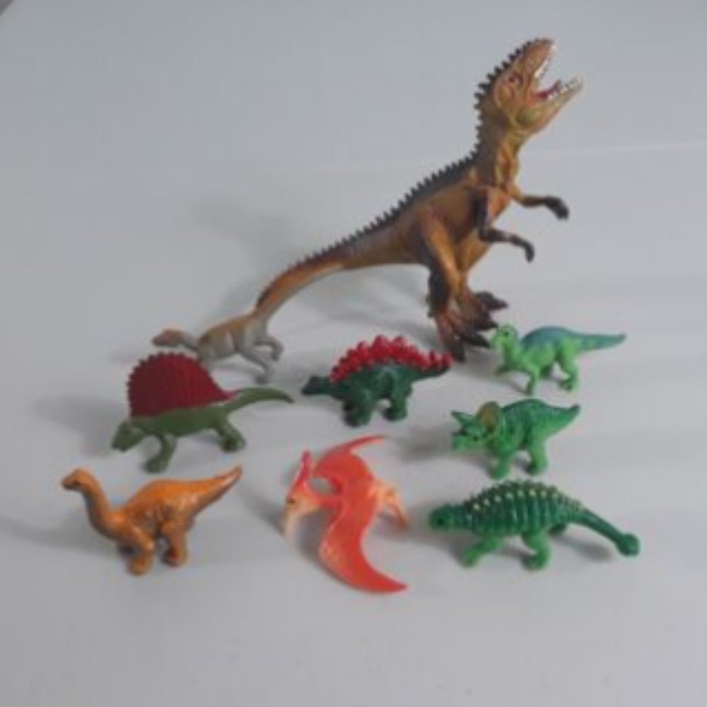 Dinosaur Figures Toy Plastic Lot Of 9 Please Look At Pictures - Picture 9 of 11